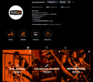 Social media management for Sport Gym